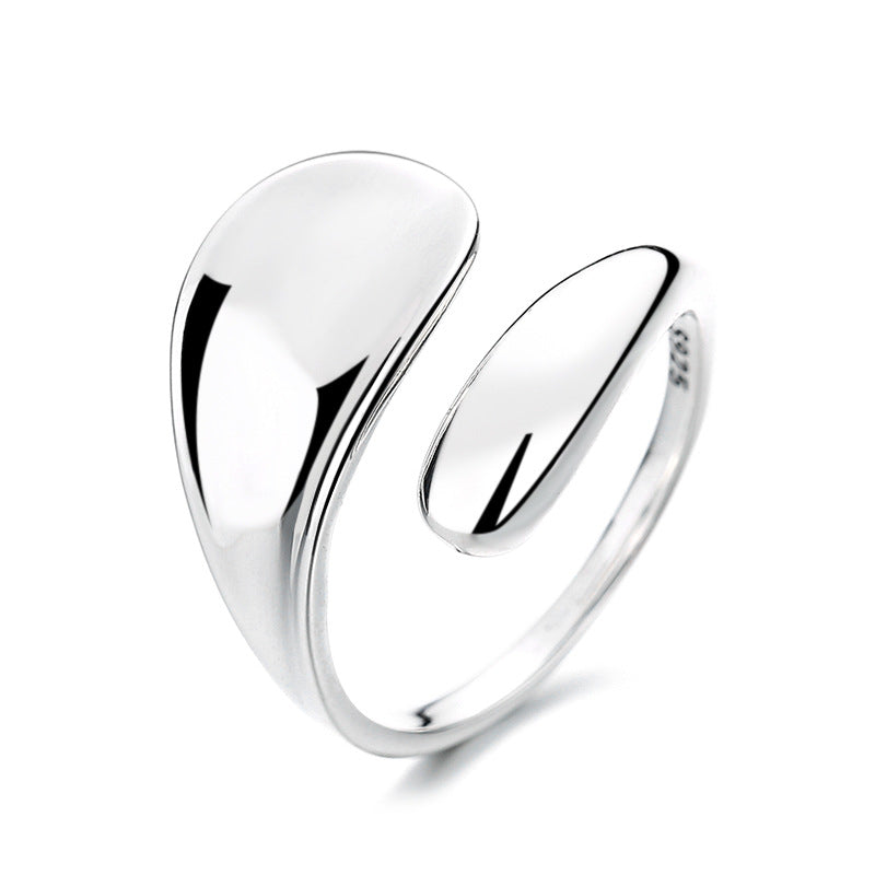 925 Sterling Silver Irregular Design Wrap Ring, Party Accessory